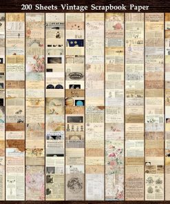 Alternative view of 200 Sheets of Vintage Scrapbook Paper. Journaling Scrapbooking Supplies Craft Decoupage Papers Kit. Ephemera for Junk Journal Bullet Journals Well Posters Room Decor for Card Making Decorative Gift